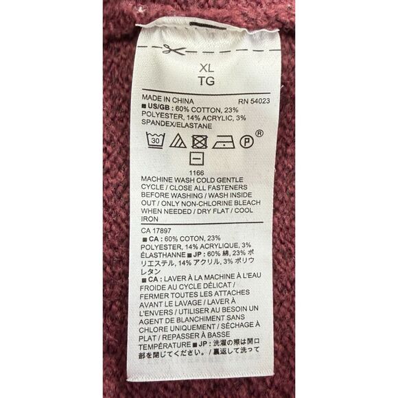 Banana Republic Sweater Women's XL Burgundy Mock Neck Long Sleeve Pullover - Picture 9 of 9